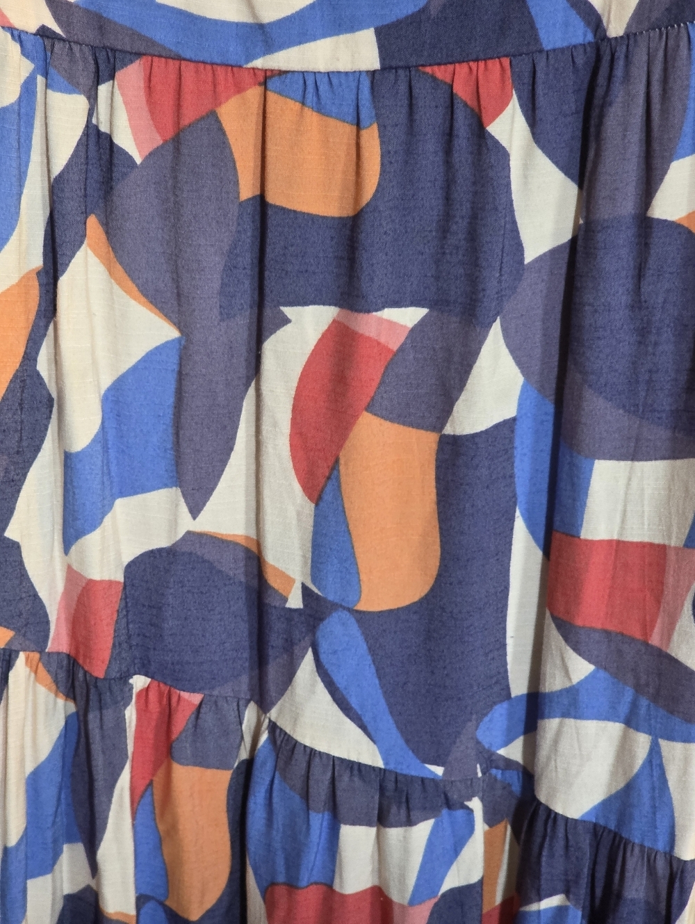☕️Nine West Abstract Print  Multi-Color Maxi Dress - Picture 5 of 5